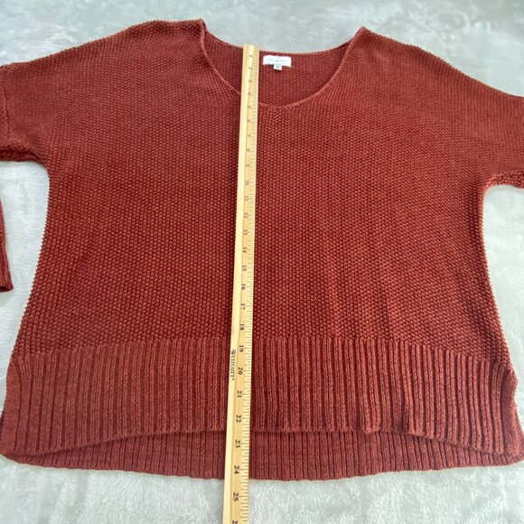 Lucky Brand Burnt Orange V-Neck Long Sleeve Sweater Size XL - Picture 7 of 10